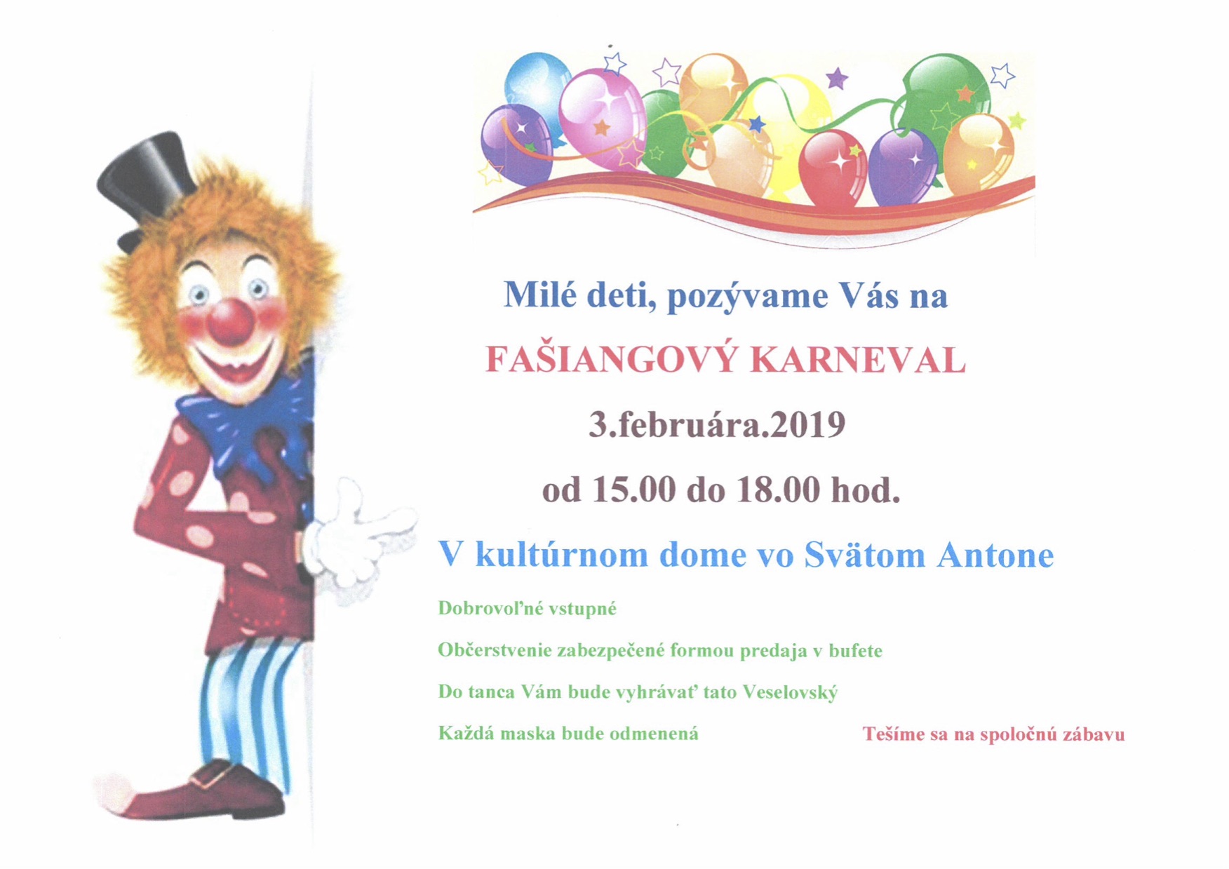 Fašiangový karneval